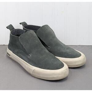 SeaVees Mens Huntington Middie Mid Cut Slip On Gray Suede Sneakers Shoes Size 8